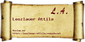 Leszlauer Attila névjegykártya
